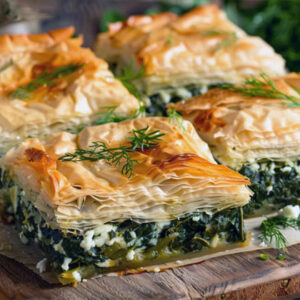 hidangan khas yunani spanakopita